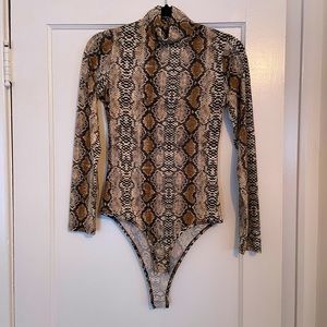 Soft Snakeskin print bodysuit